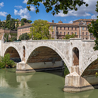 Buy canvas prints of Ponte Principe Amedeo Savoia Aosta In Rome by Artur Bogacki