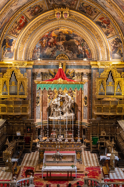 St John Cathedral High Altar In Valletta Picture Board by Artur Bogacki