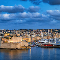 Buy canvas prints of City of Birgu in Malta at Dusk by Artur Bogacki