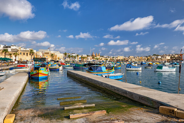 Marsaxlokk Fishing Village Harbor In Malta Picture Board by Artur Bogacki