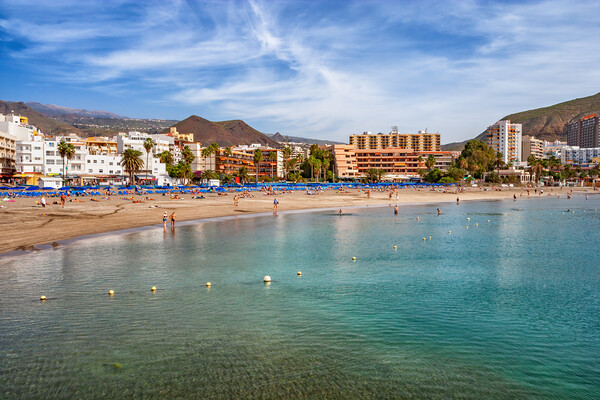 Los Cristianos Town In Tenerife Picture Board by Artur Bogacki