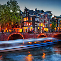 Buy canvas prints of City of Amsterdam at Dusk by Artur Bogacki