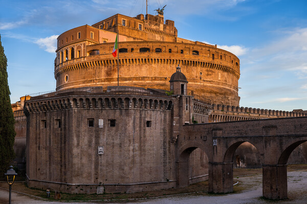 Castle of the Holy Angel at Sunset in Rome Picture Board by Artur Bogacki