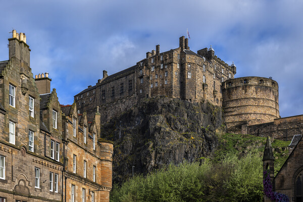 Edinburgh Castle From Grassmarket Square Picture Board by Artur Bogacki