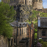 Buy canvas prints of Edinburgh Castle From Vennel Steps by Artur Bogacki