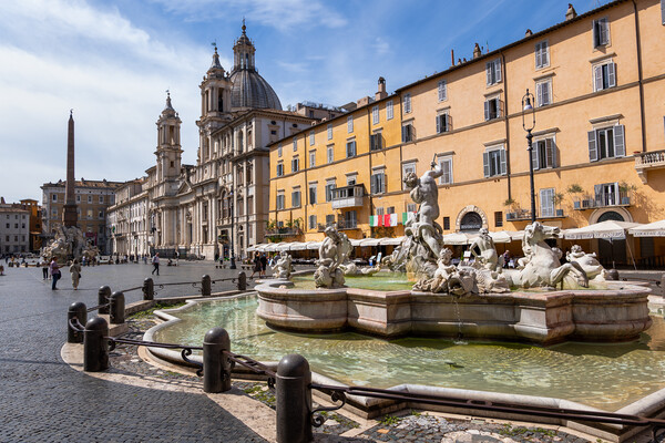 Fountain of Neptune at Piazza Navona in Rome Picture Board by Artur Bogacki