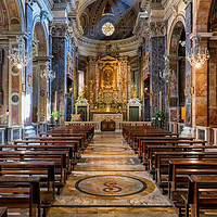 Buy canvas prints of Santa Maria in Via Interior In Rome by Artur Bogacki