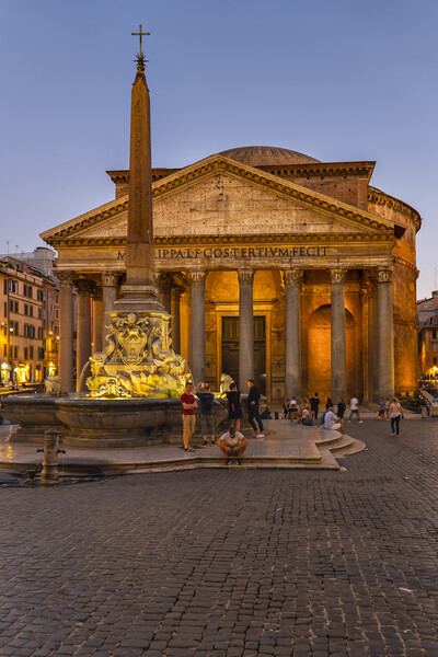 Pantheon Temple at Dusk In Rome Picture Board by Artur Bogacki
