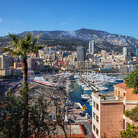 Buy canvas prints of Principality Of Monaco Coastal Cityscape by Artur Bogacki
