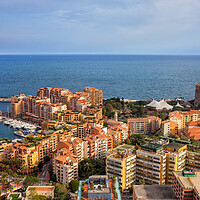 Buy canvas prints of Monaco Principality Fontvieille District Cityscape by Artur Bogacki