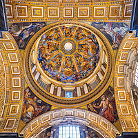 Buy canvas prints of Gregorian Chapel Dome In St Peter Basilica by Artur Bogacki