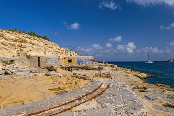 Sliema Sea Waterfront In Malta Picture Board by Artur Bogacki