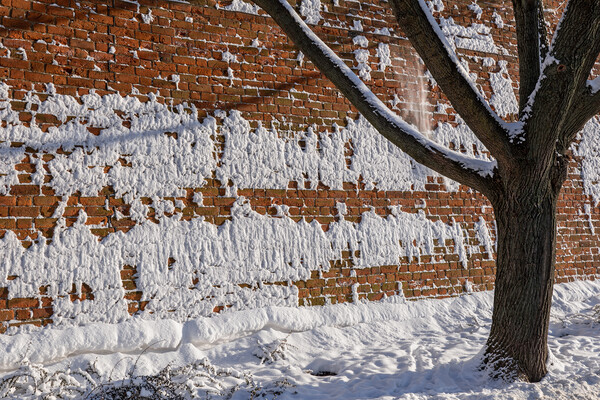 Brick City Wall Fortification In Winter Picture Board by Artur Bogacki
