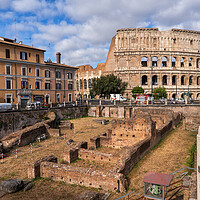 Buy canvas prints of Colosseum and Ruins of Ludus Magnus by Artur Bogacki