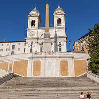 Buy canvas prints of Spanish Steps And Trinita dei Monti In Rome by Artur Bogacki