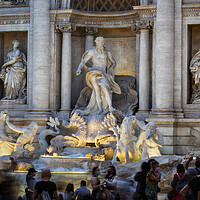 Buy canvas prints of Monumental Trevi Fountain At Dusk In Rome by Artur Bogacki