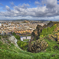 Buy canvas prints of View Above Edinburgh From Holyrood Park by Artur Bogacki