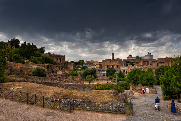 Storm Clouds Above Ancient City Of Rome Picture Board by Artur Bogacki