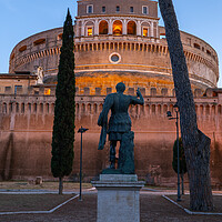 Buy canvas prints of Emperor Hadrian Statue And Holy Angel Castle by Artur Bogacki