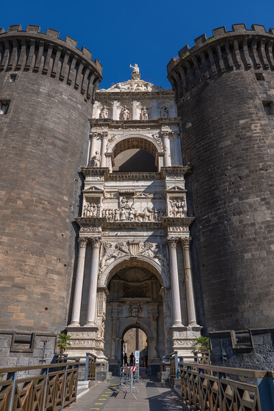 Castel Nuovo Triumphal Arch In Naples Picture Board by Artur Bogacki