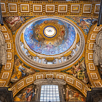 Buy canvas prints of Baptism Chapel Dome In St Peter Basilica In Vatican by Artur Bogacki