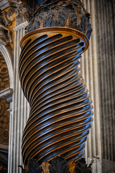 Twisted Column Of Bernini Baldacchino Picture Board by Artur Bogacki