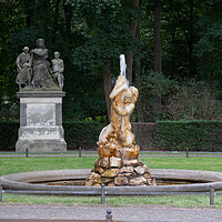 Buy canvas prints of Triton Fountain In Tiergarten Park In Berlin by Artur Bogacki