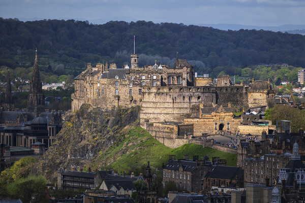 Sunlit Edinburgh Castle In Scotland Picture Board by Artur Bogacki