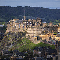 Buy canvas prints of Sunlit Edinburgh Castle In Scotland by Artur Bogacki