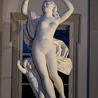 Buy canvas prints of Statue of Bacchante at Night in Warsaw by Artur Bogacki