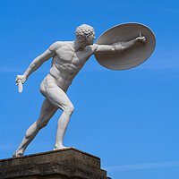 Buy canvas prints of Statue Of Gladiator With Shield And Sword by Artur Bogacki