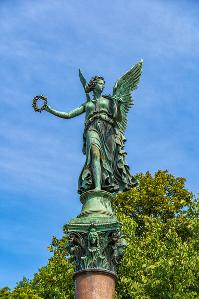Angel Statue With Laurel Wreath Picture Board by Artur Bogacki