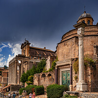 Buy canvas prints of Ancient Temples At Roman Forum In Rome by Artur Bogacki