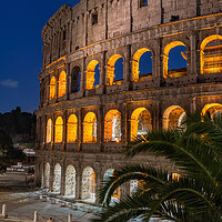 Buy canvas prints of The Colosseum at Night in Rome by Artur Bogacki