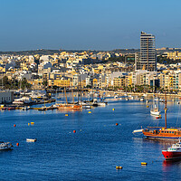 Buy canvas prints of Towns of Sliema and Gzira in Malta by Artur Bogacki
