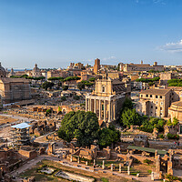 Buy canvas prints of Roman Forum Ruins In Rome At Sunset by Artur Bogacki