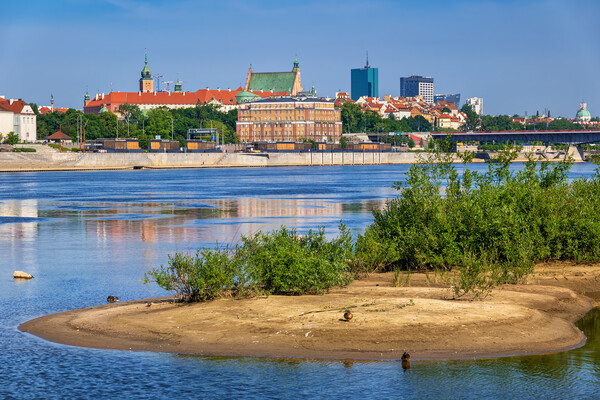River View Of Warsaw City In Poland Picture Board by Artur Bogacki
