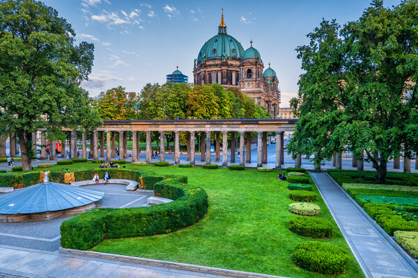 Courtyard Colonnade and Berlin Cathedral Picture Board by Artur Bogacki
