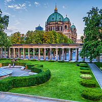 Buy canvas prints of Courtyard Colonnade and Berlin Cathedral by Artur Bogacki