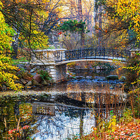 Buy canvas prints of Autumn Scenery In Park Ujazdowski In Warsaw by Artur Bogacki