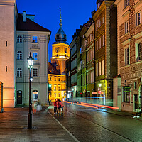 Buy canvas prints of Street In Warsaw Old Town At Night by Artur Bogacki