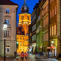 Buy canvas prints of Warsaw Old Town By Night In Poland by Artur Bogacki