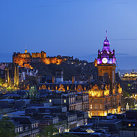 Buy canvas prints of Edinburgh By Night In Scotland by Artur Bogacki