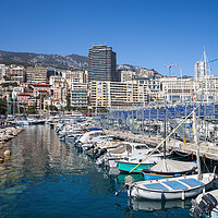 Buy canvas prints of Monaco Principality Skyline From Port Hercule by Artur Bogacki