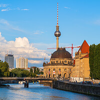 Buy canvas prints of Sunset Skyline Of Berlin In Germany by Artur Bogacki