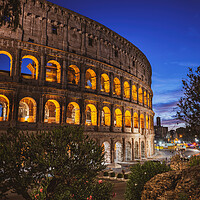 Buy canvas prints of Nightfall At The Colosseum In Rome by Artur Bogacki