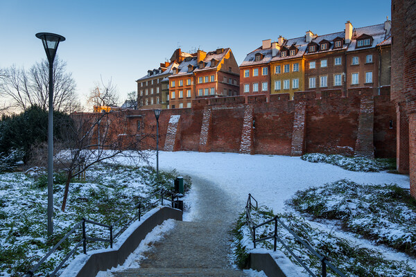 Winter In Old Town Of Warsaw In Poland Picture Board by Artur Bogacki