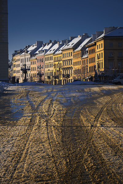 Warsaw City On Winter Morning Picture Board by Artur Bogacki