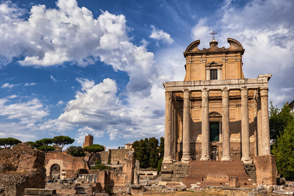 Temple of Antoninus and Faustina at Roman Forum Picture Board by Artur Bogacki