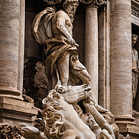 Buy canvas prints of Oceanus and Horse at Trevi Fountain by Artur Bogacki